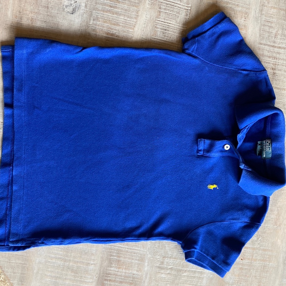 Boys Ralph Lauren polo shirt. Royal blue. Size 7.